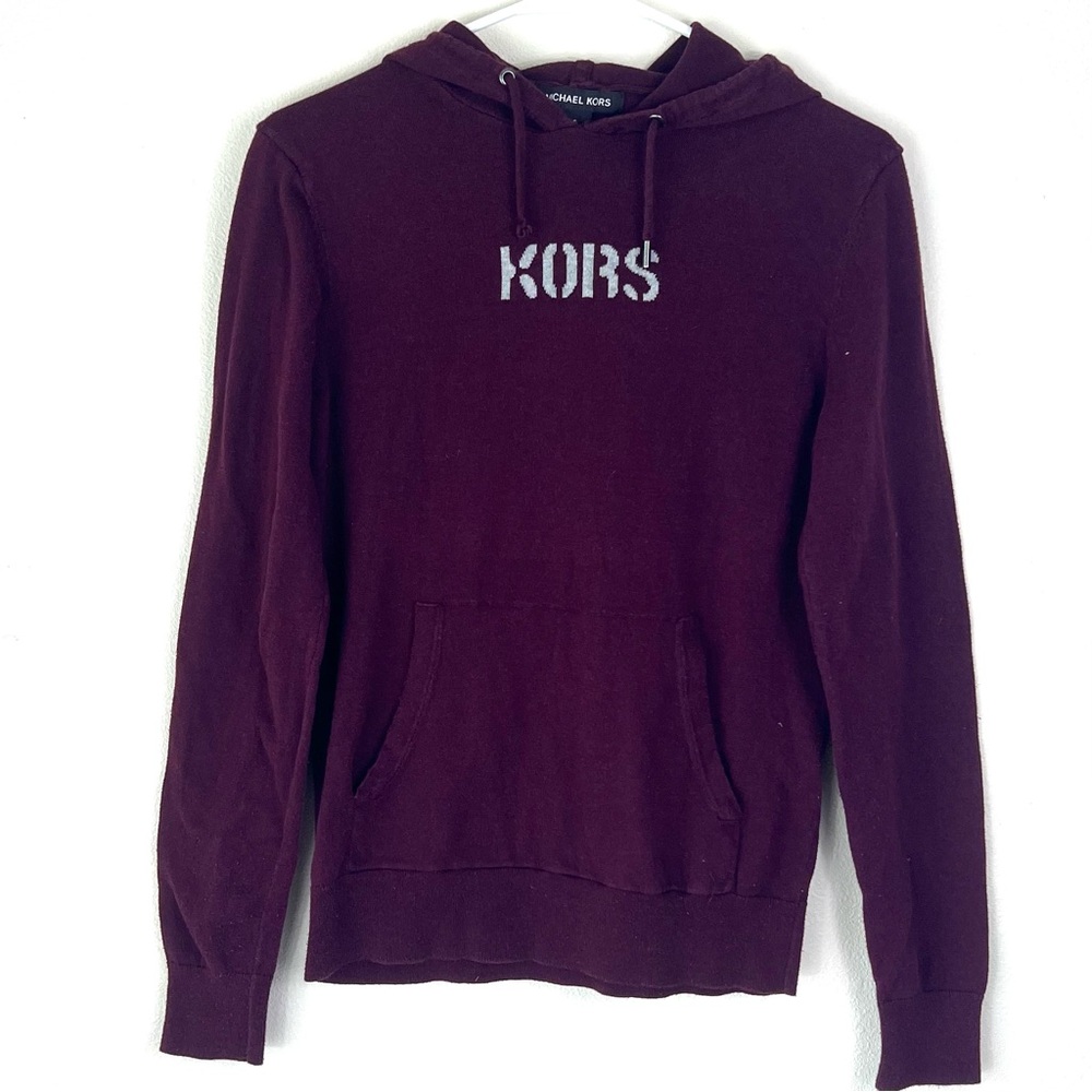 Michael Kors burgundy hoodie sweater women’s size small